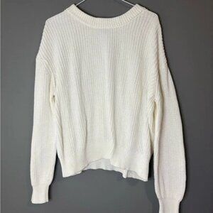 Minimum size XL Women's Mikala Cream Crew Neck knit Sweater